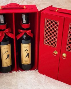 GOLF LIMITED - HỘP DA 2 CHAI HÌNH CỬA SỔ