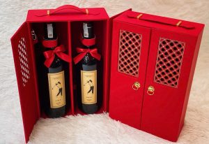 GOLF LIMITED - HỘP DA 2 CHAI HÌNH CỬA SỔ